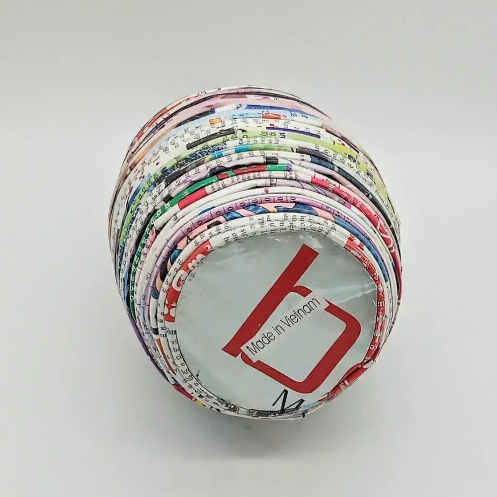 Vietnamese Hand-Rolled Paper Vase